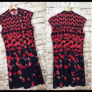 Tory Burch Blue and Red dress - Size 4